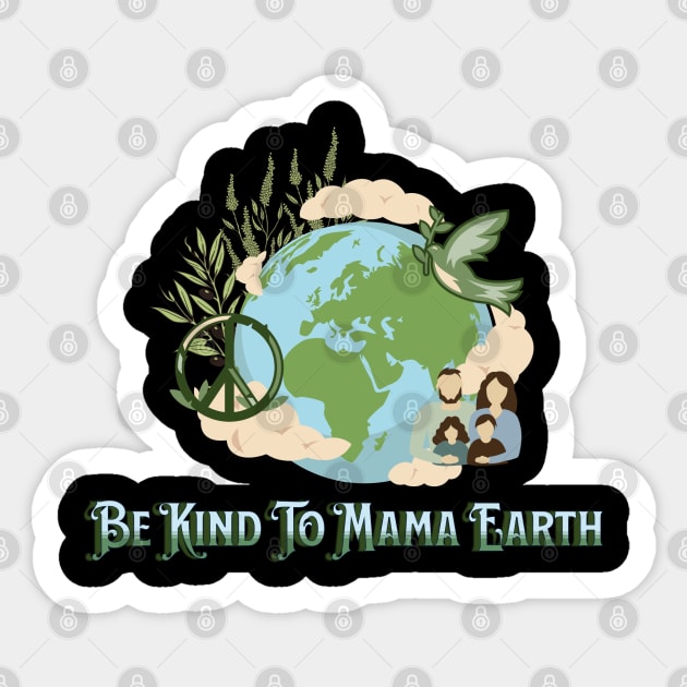 Be Kind To Mama Earth Sticker by PurpleSpiritZone